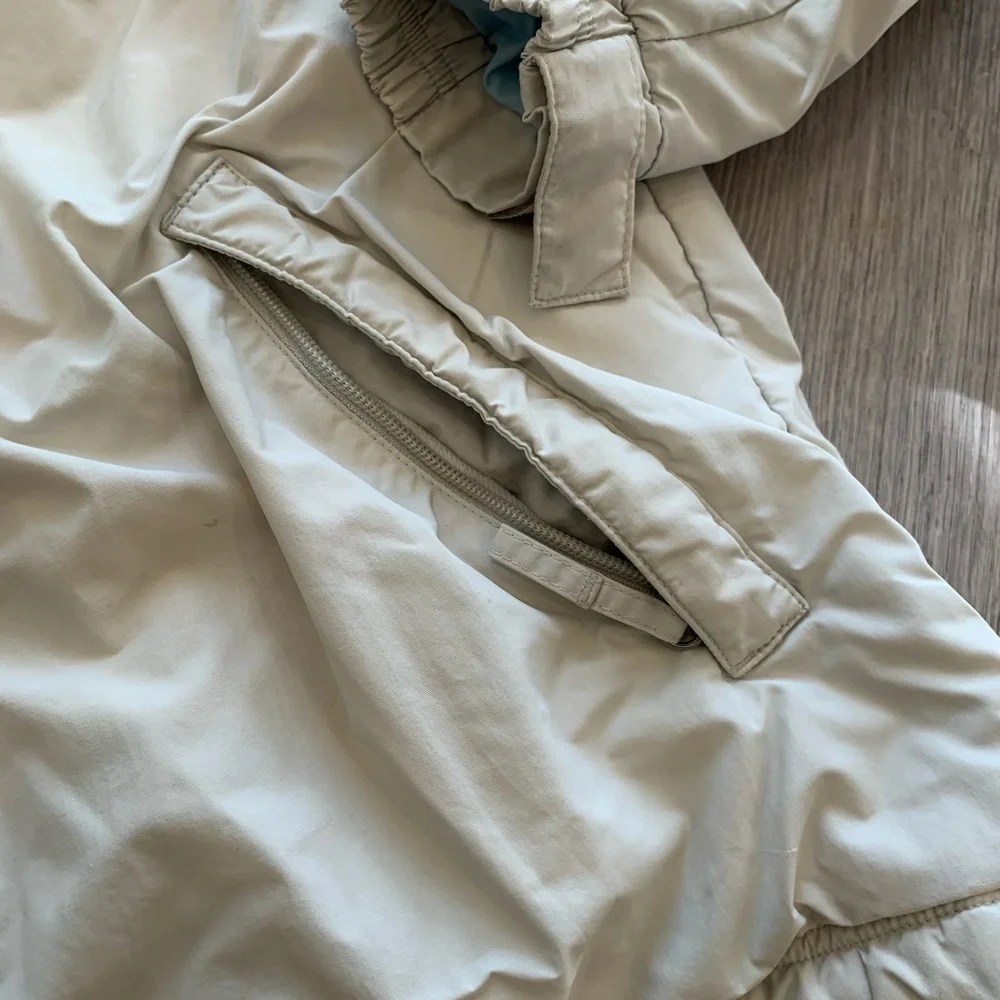 L.L. BEAN vintage cream fleece lined puffer M - Picture 5 of 10